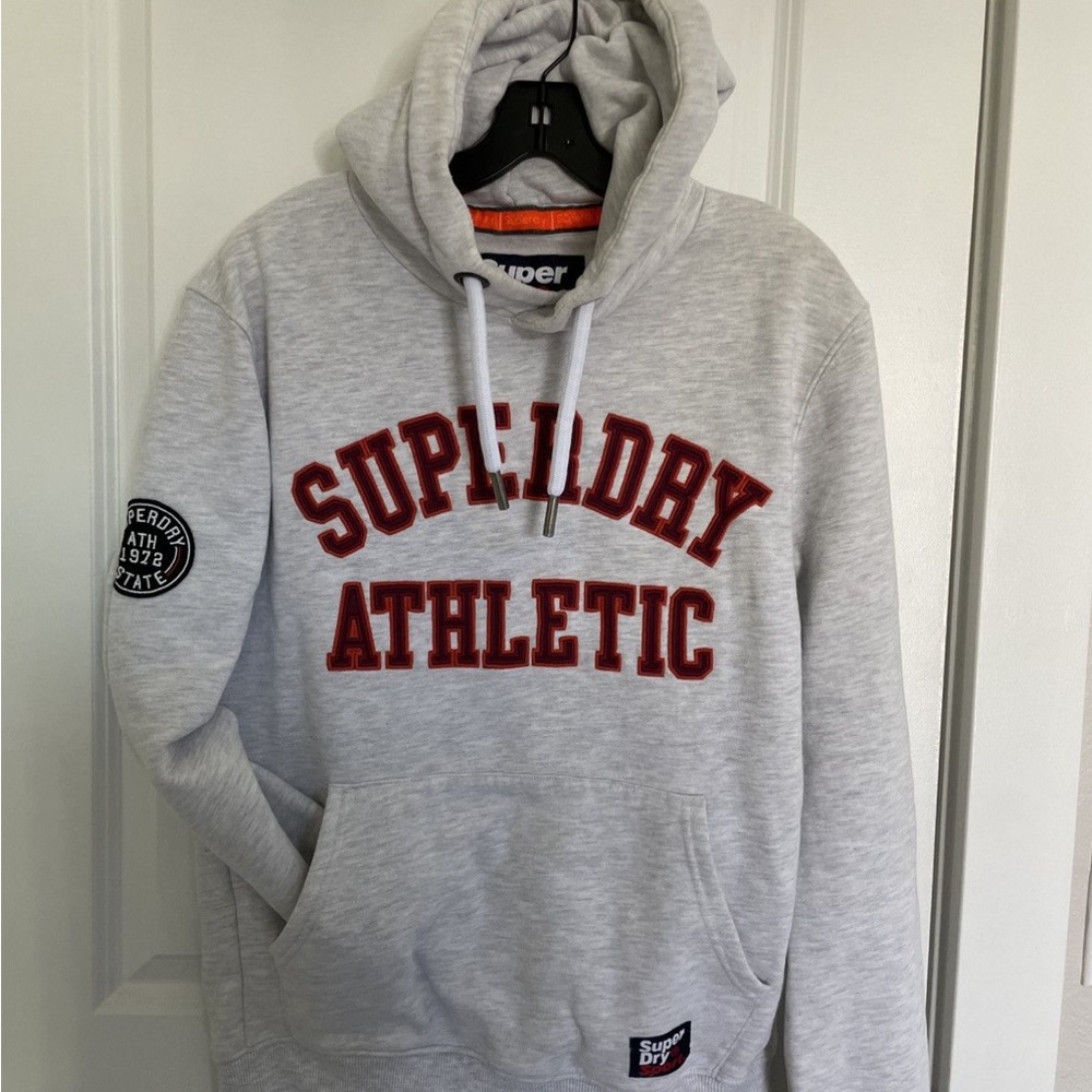 Superdry Athletic Gray Hoodie for Men Sz L